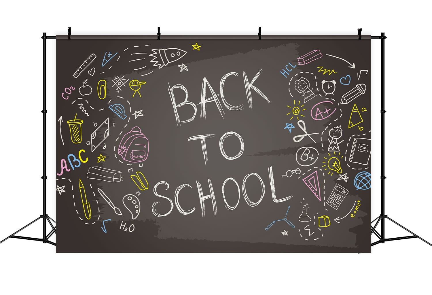 Toile de Fond de Photographie d'Écriture à la Craie pour la Rentrée Scolaire DBD7-2