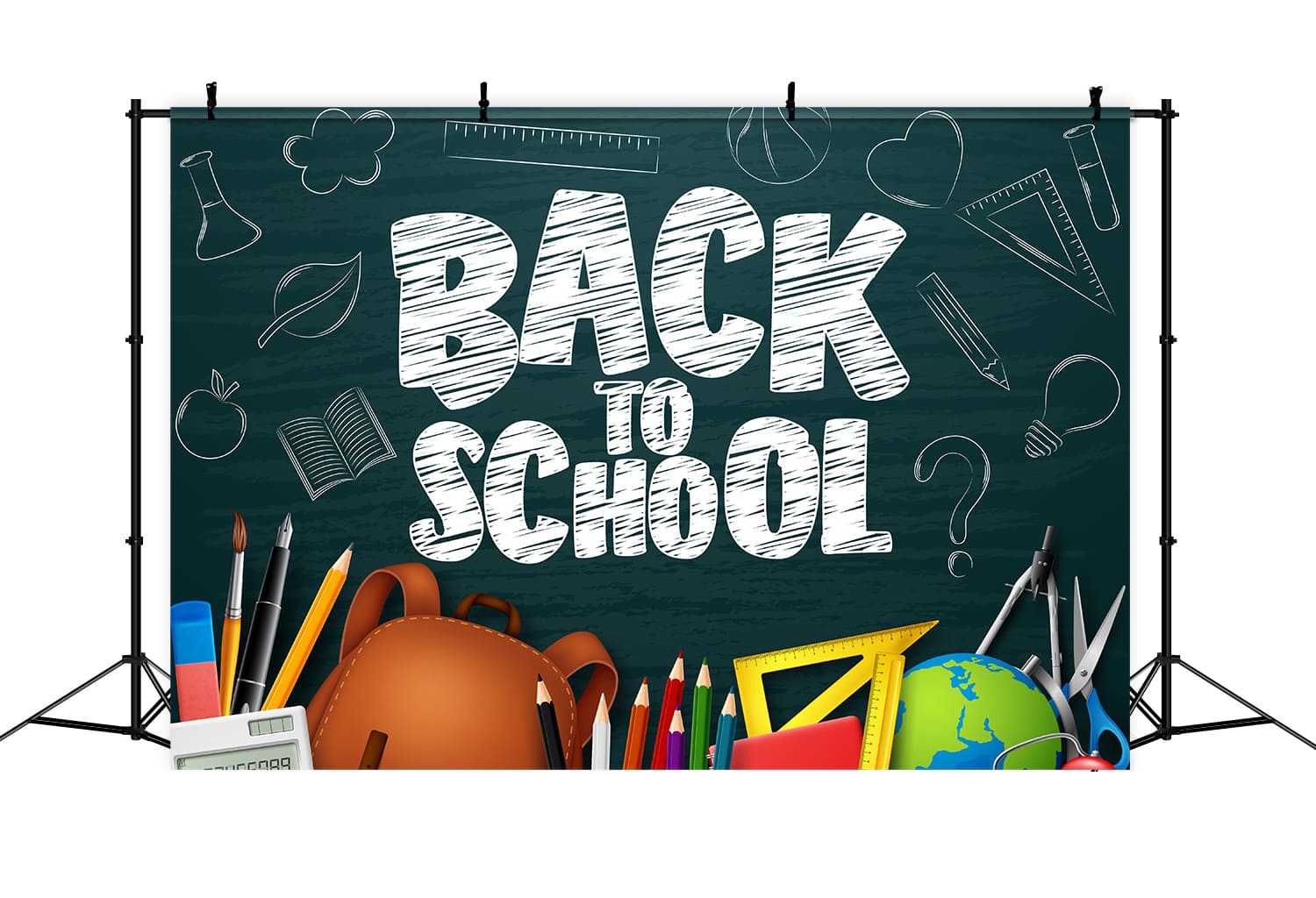 Toile de Fond de Photo de Graffiti sur Tableau Noir pour la Rentrée Scolaire DBD7-4