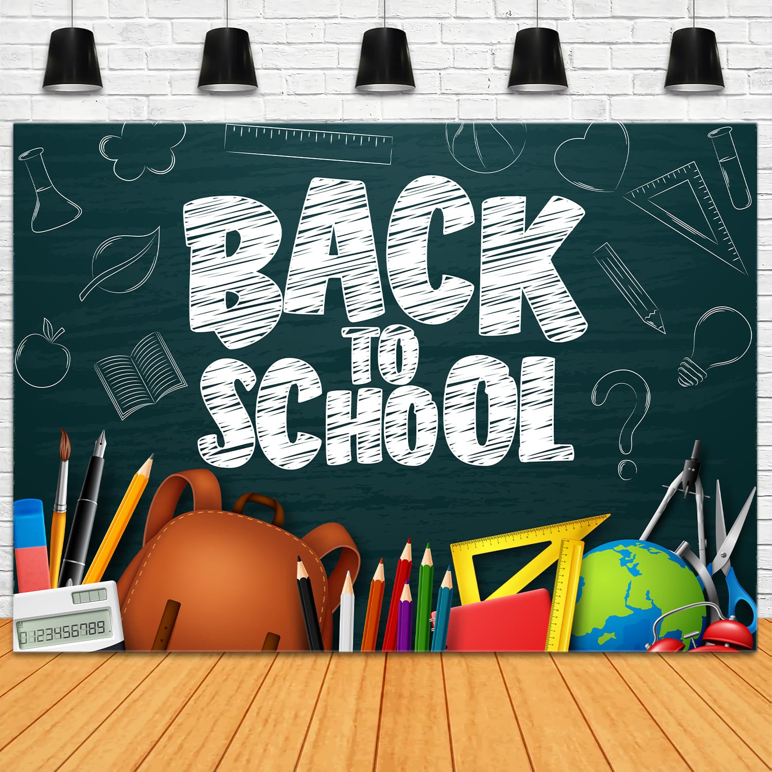 Toile de Fond de Photo de Graffiti sur Tableau Noir pour la Rentrée Scolaire DBD7-4