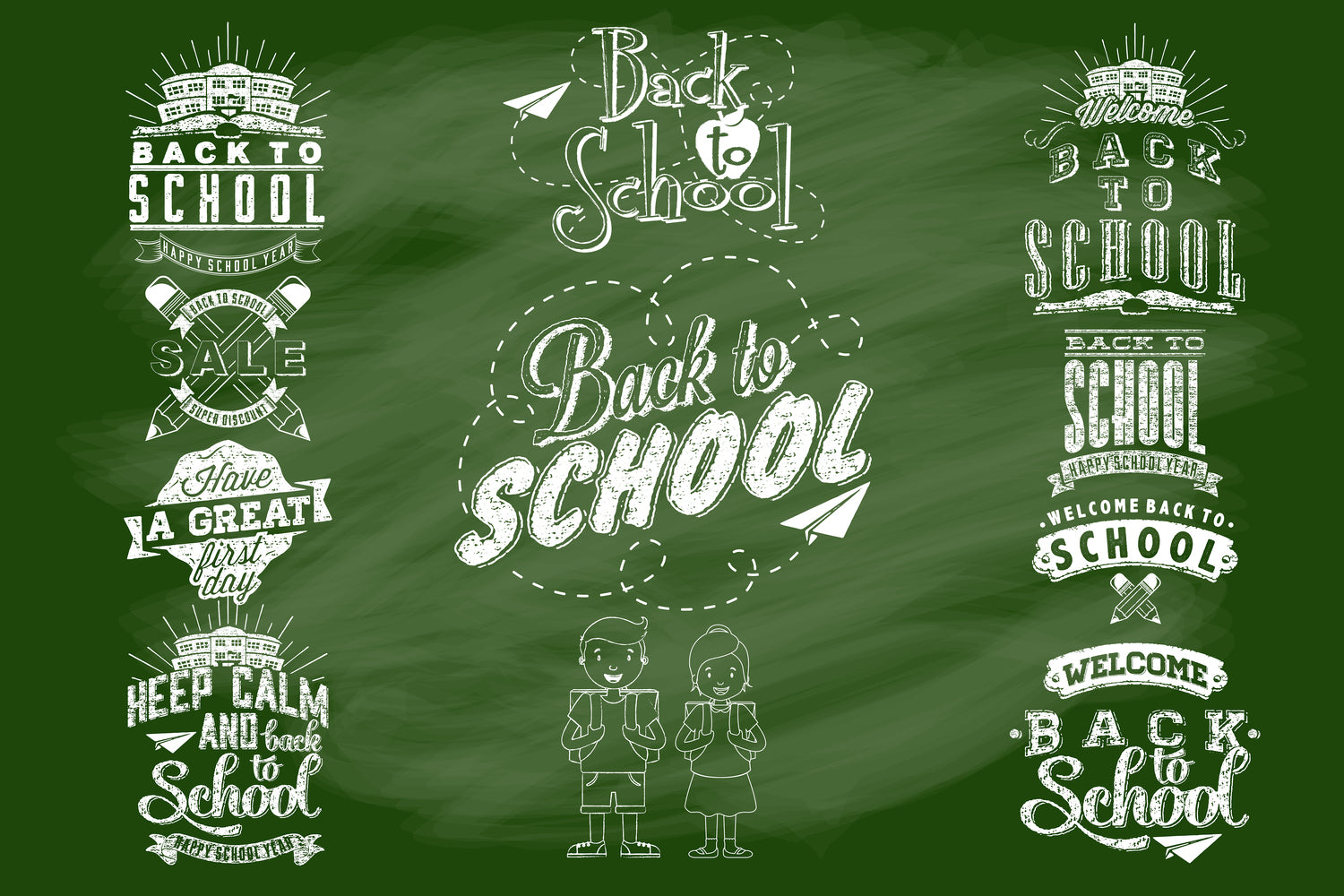 Toile de Fond de Tableau Noir Peint pour la Rentrée Scolaire DBD7-76