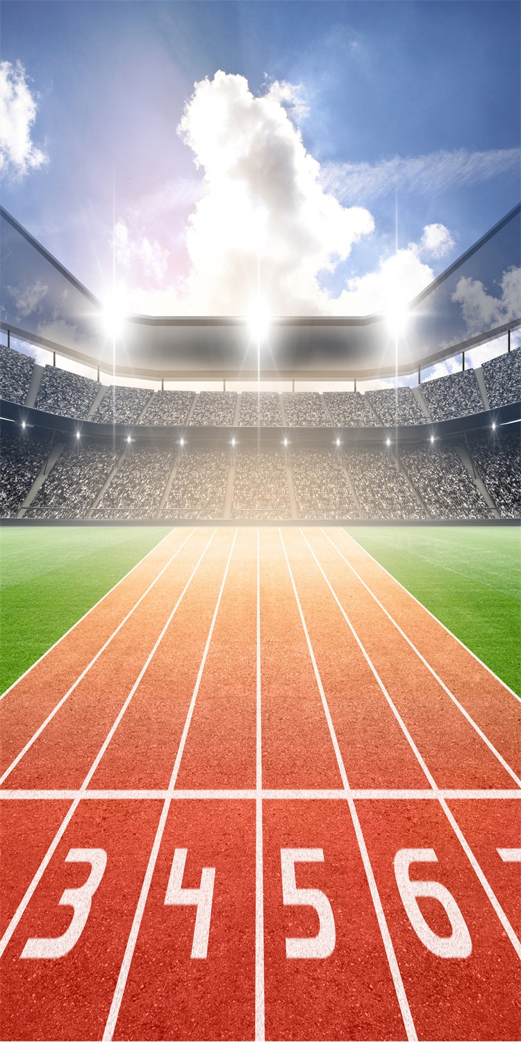 Toile de fond de Thème sportif du stade d'athlétisme  G-289