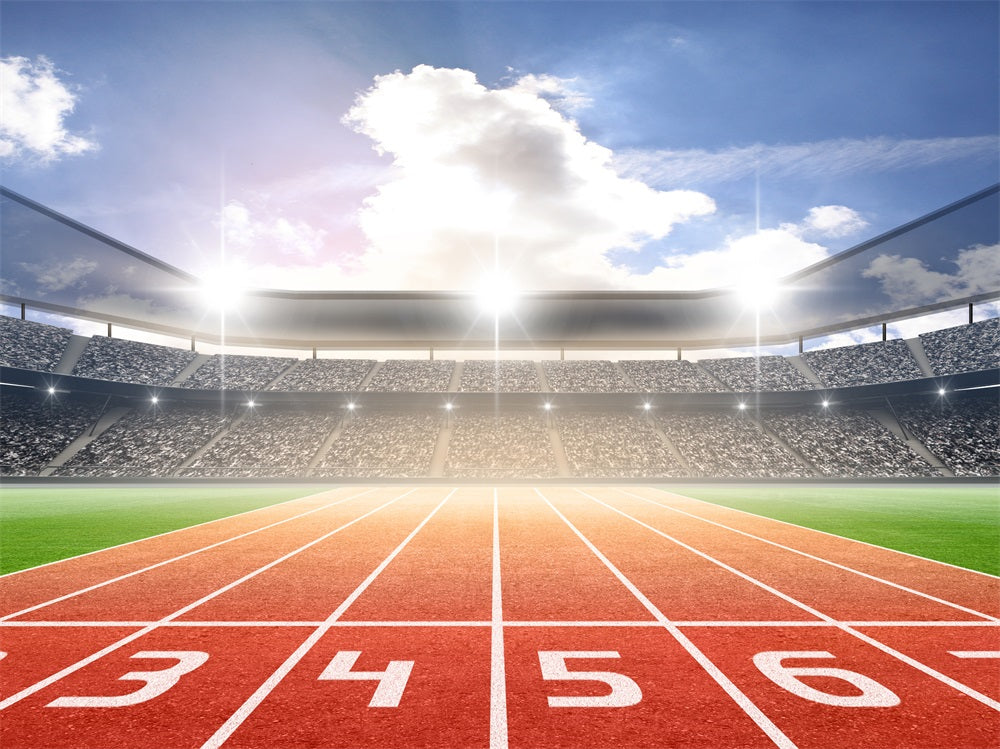 Toile de fond de Thème sportif du stade d'athlétisme  G-289