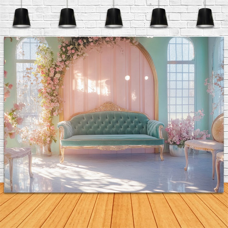Toile de Fond Fête des Mères Meubles Romantiques Floraux Vintage GQ2-145