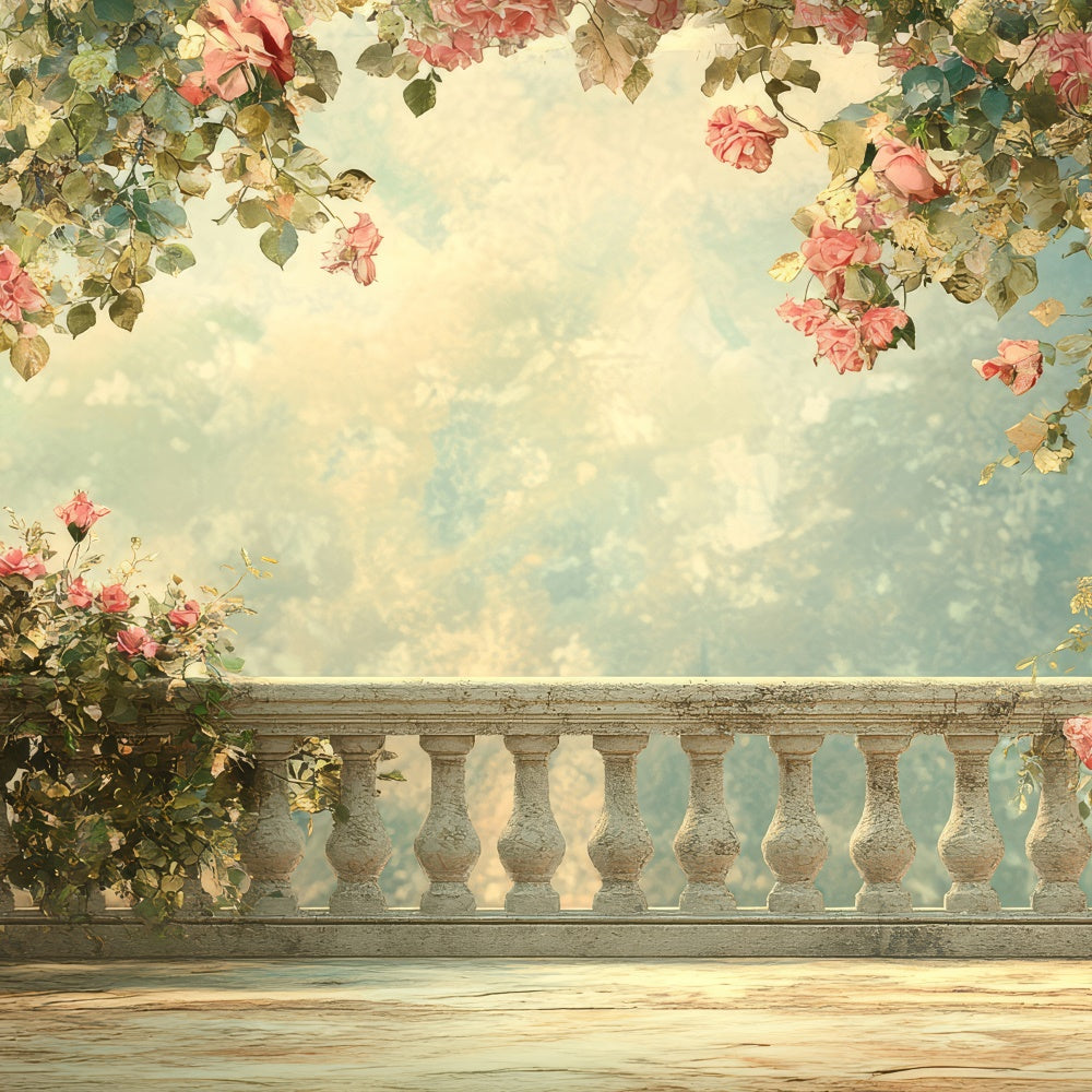 Toile de Fond Fête des Mères Arche Rose Rêveuse Ciel Doux GQ2-151