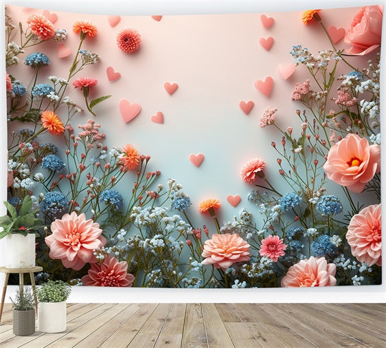Toile de fond Fête des Mères Fleur de Pêche Romantique Pastel GQ2-172
