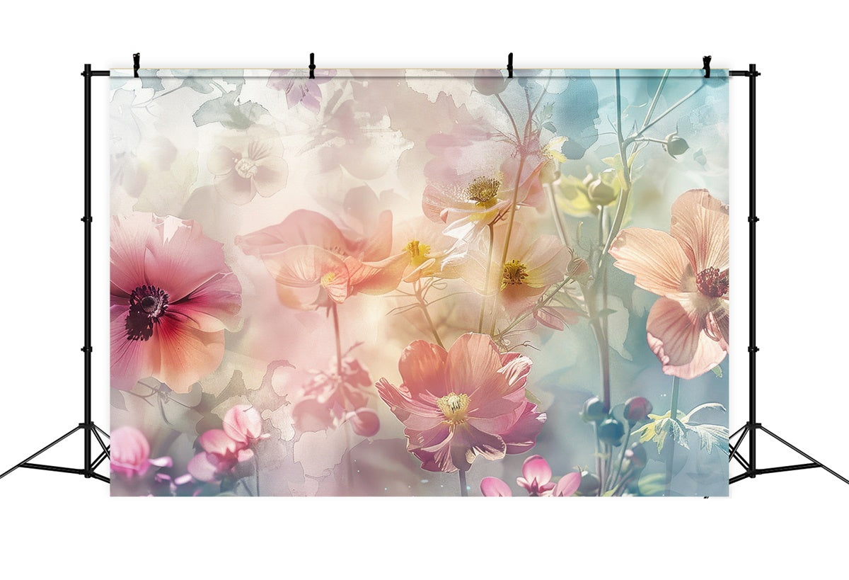 Toile de fond Fête des Mères Rêve Floral Aquarelle Pastel GQ2-173