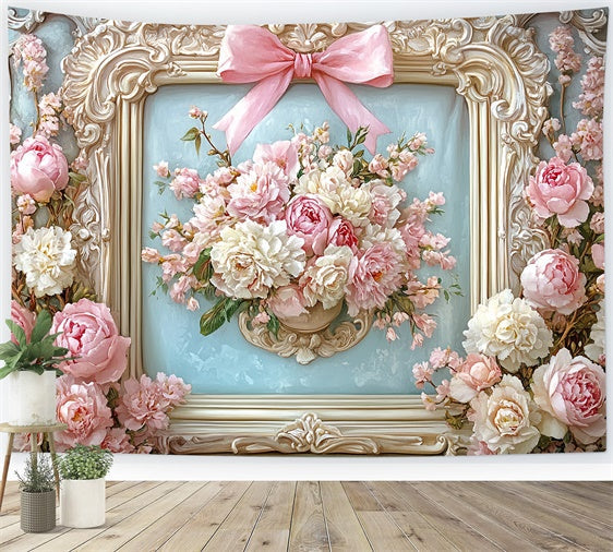 Toile de fond Fête des Mères Bouquet Floral Élégant Cadre GQ2-202