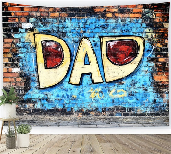 Toile de fond Fête des Pères Graffiti Funky Papa Mur GQ2-207
