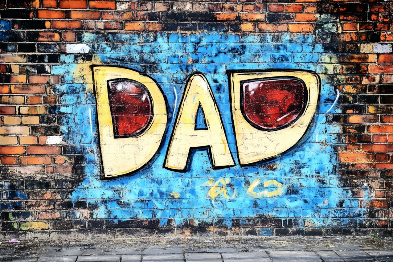 Toile de fond Fête des Pères Graffiti Funky Papa Mur GQ2-207