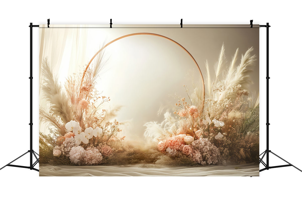 Toile de Fond Boho Idées Circle Fleurs Photographie GQ2-70
