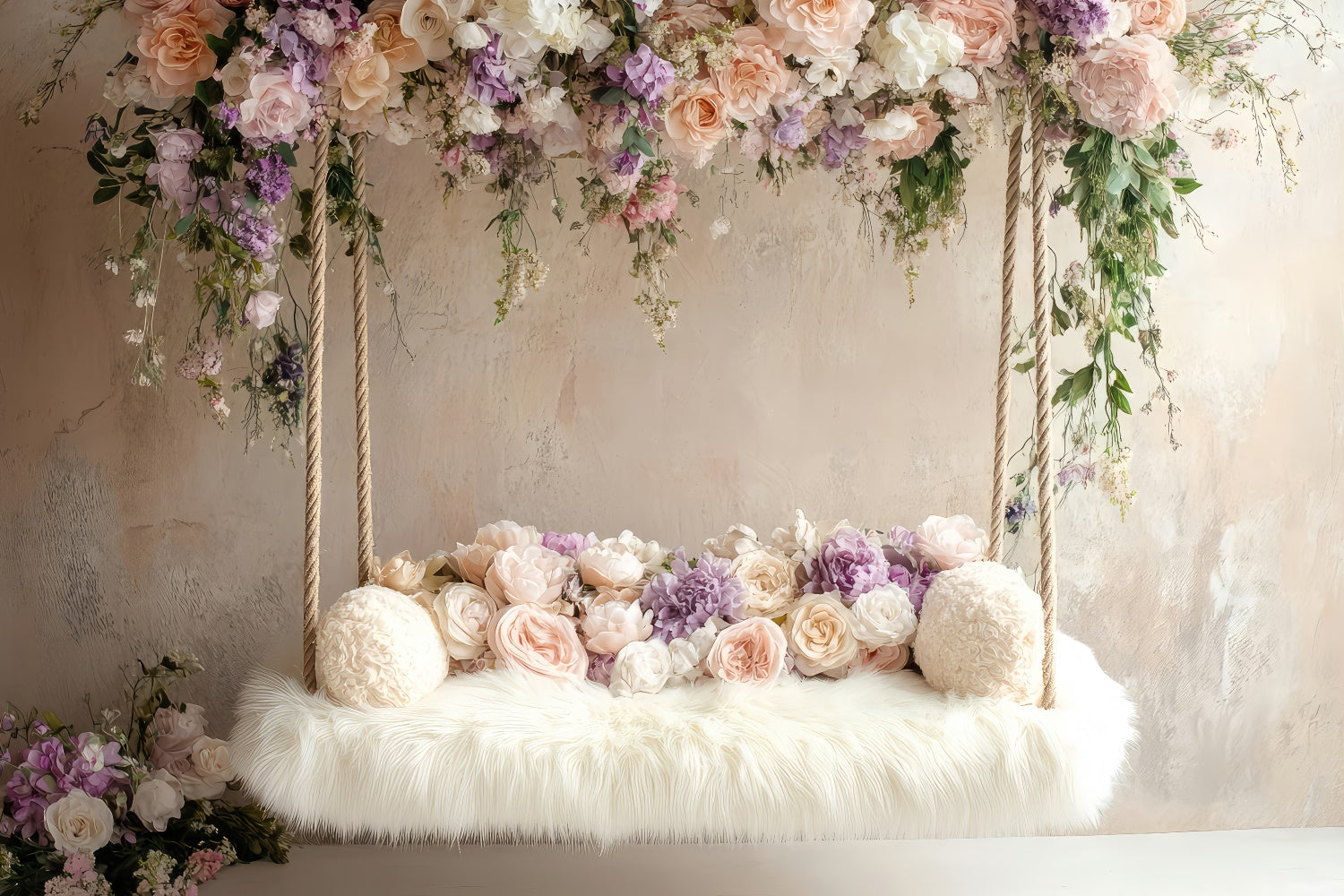 Toile de Fond Boho Idées Balancelle Florale Photographie GQ2-77