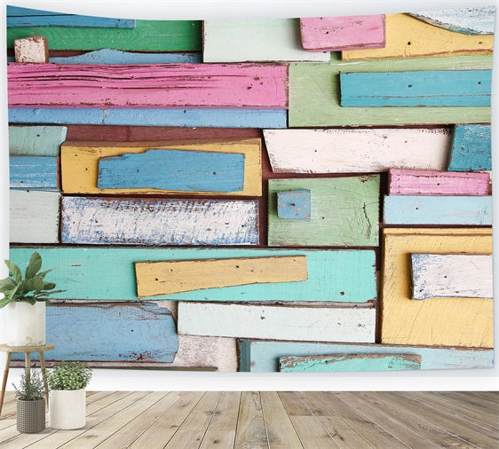 Toile de fond Panneau Bois Planches Peintes GQ4-115