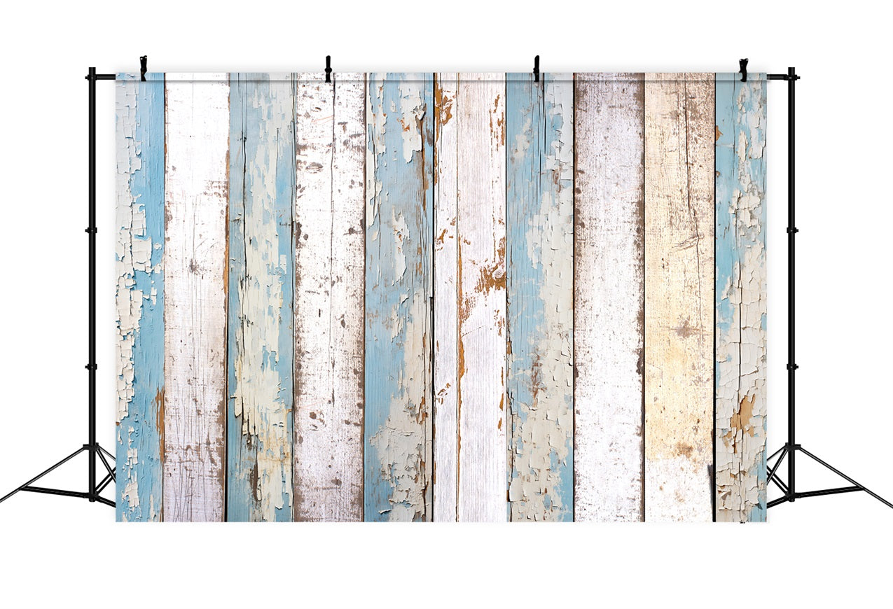 Toile de fond Bois Bleu Blanc Écaillé GQ4-121