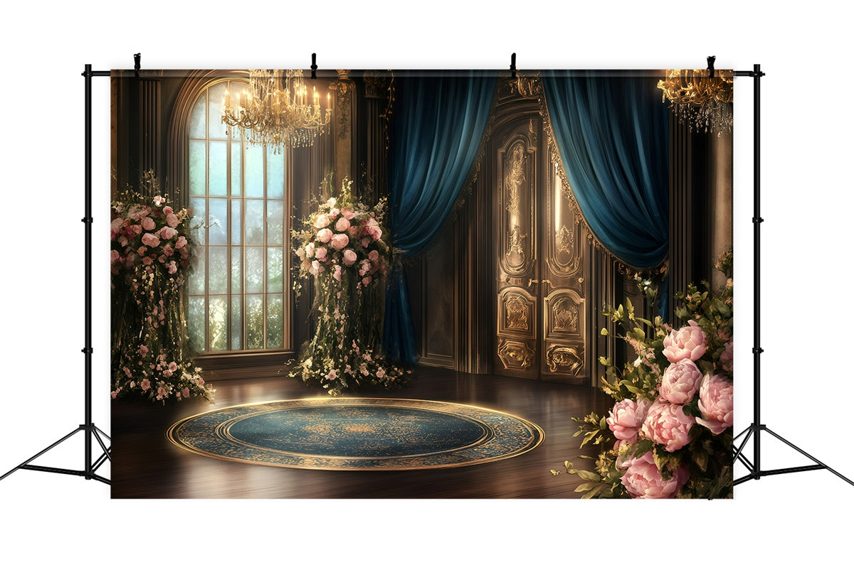 Toile de fond Antique Jardin de Roses Palais Photographie Vintage GQ4-306