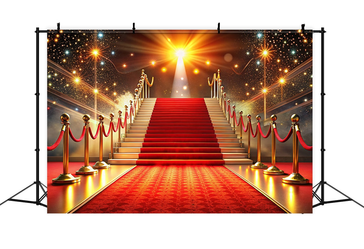 Toile de fond Tapis Rouge Escalier Luxueux Étincelles GQ4-91