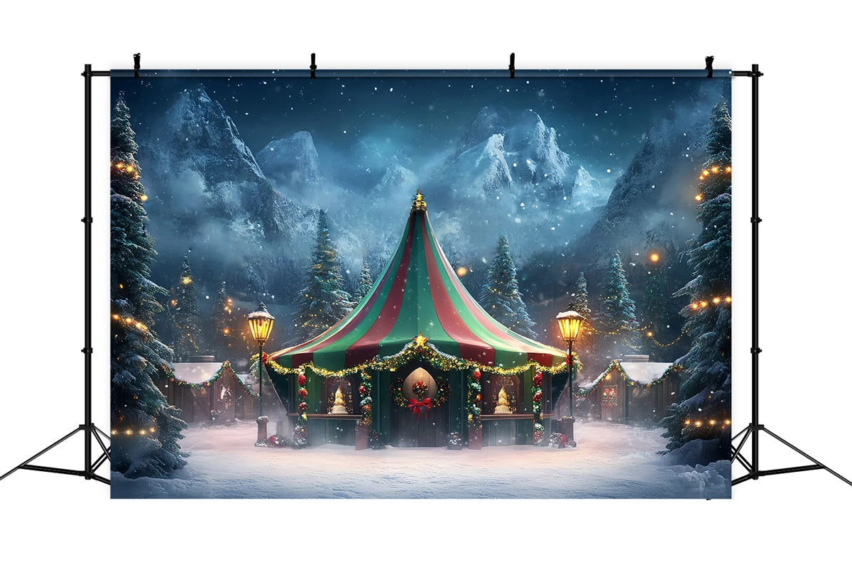 Toile de fond Chapiteau Carnaval Tente Magique Hivernale Couronne GQ5-116