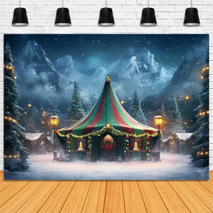 Toile de fond Chapiteau Carnaval Tente Magique Hivernale Couronne GQ5-116