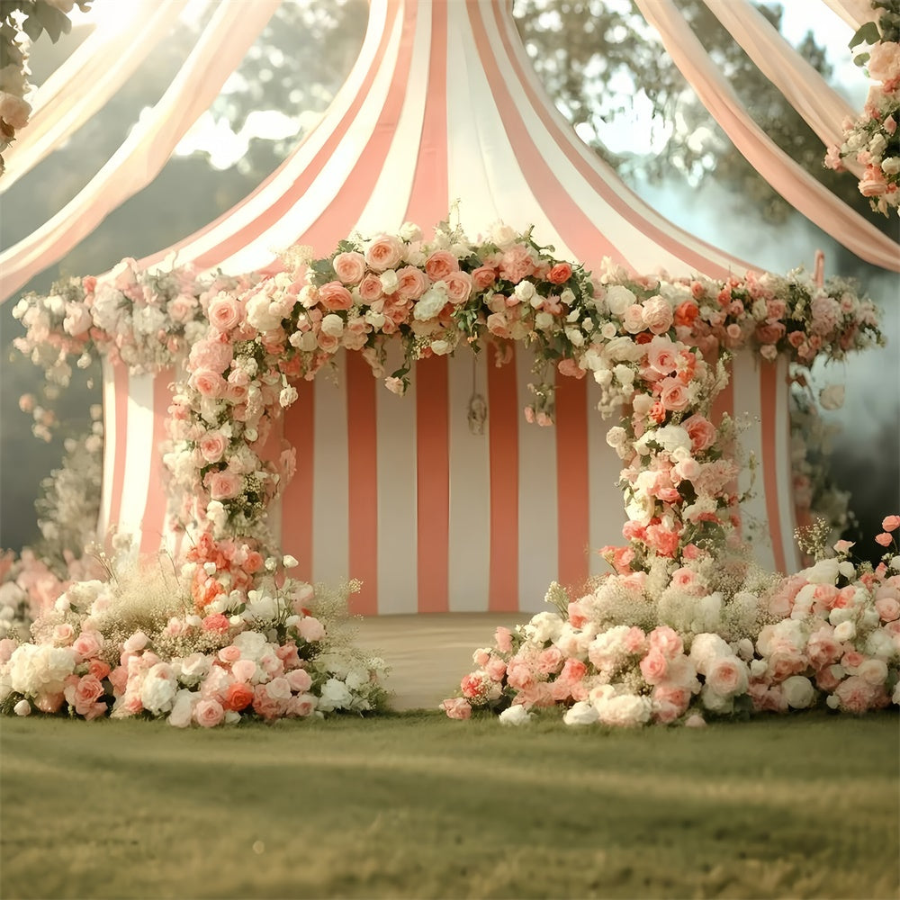 Toile de fond Carnaval Arche de Roses Romantiques Chapiteau GQ5-134
