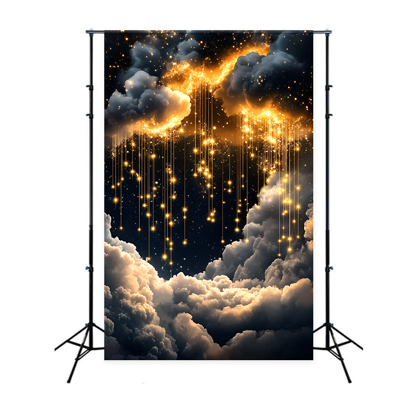 Toile de fond Ciel Sombre Étoilé Nuage Scintillant GQ5-64