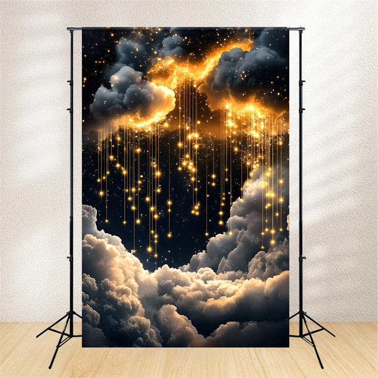 Toile de fond Ciel Sombre Étoilé Nuage Scintillant GQ5-64