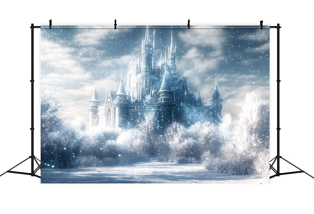 Toile de fond Hiver Royaume de Neige Crépusculaire GQ57-167