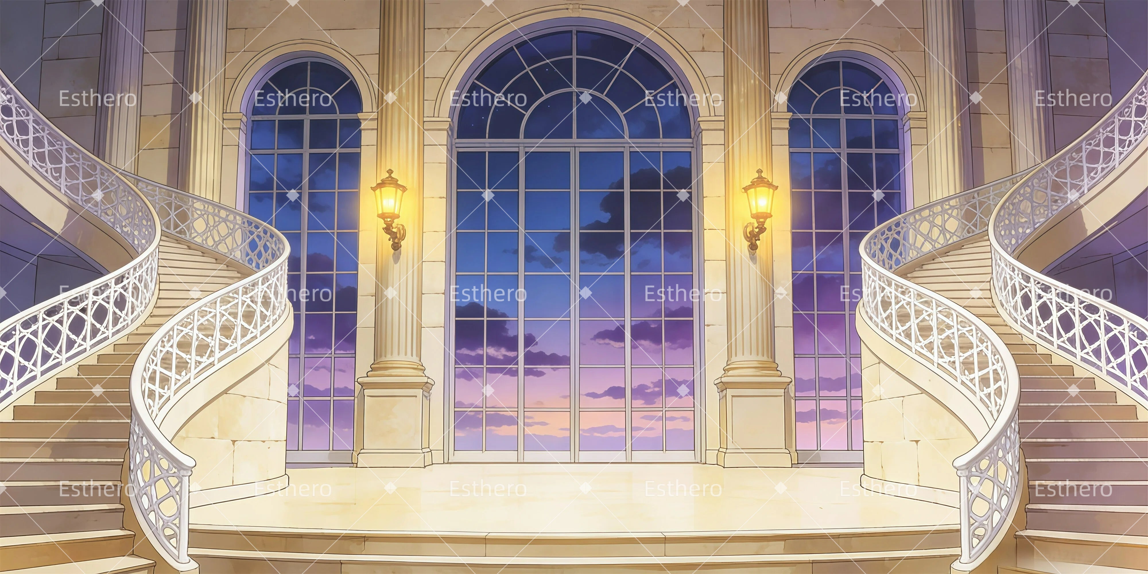 Fond de Scene Salle De Bal Royale GQ61-T20
