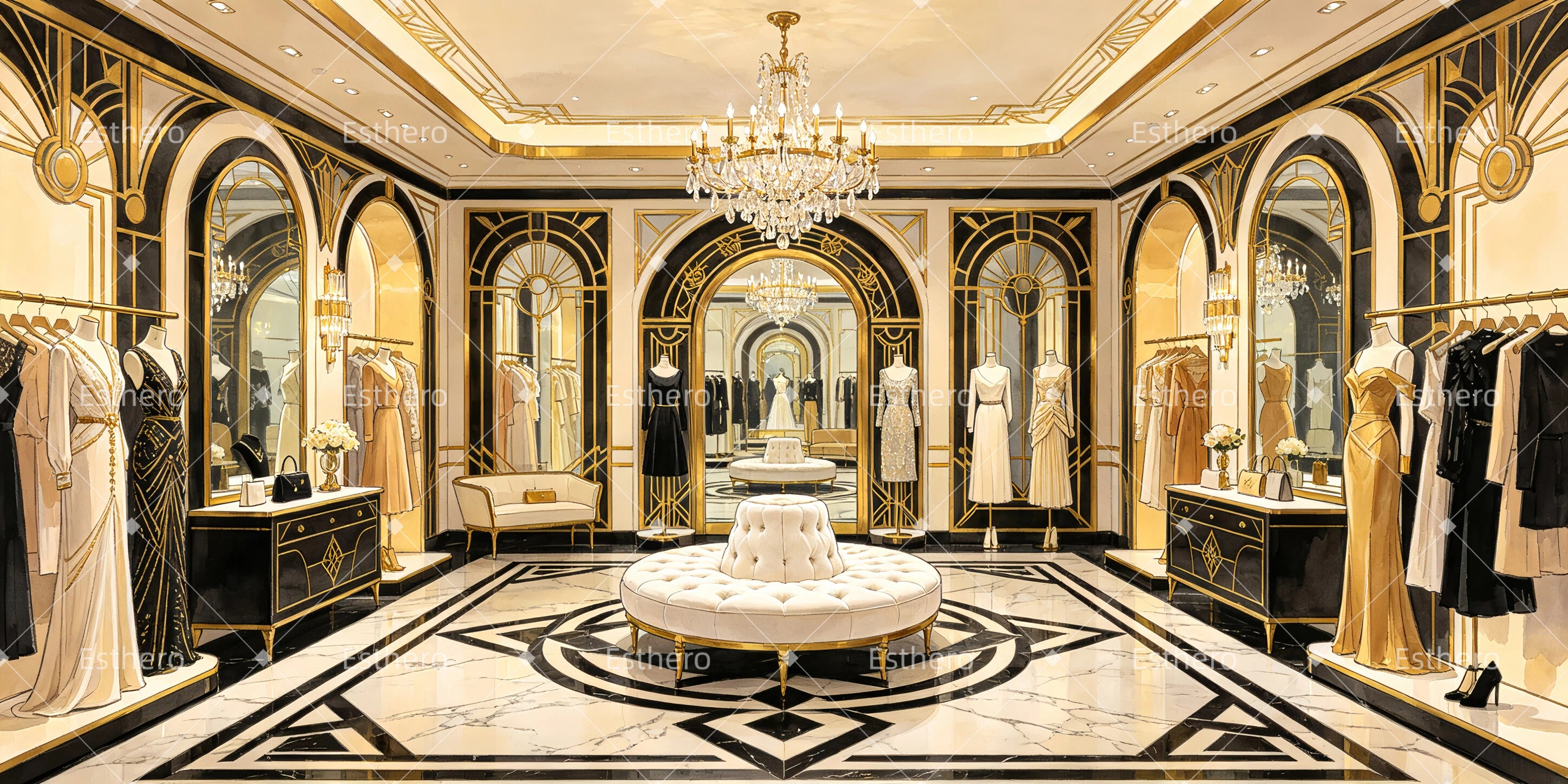 Grande Toile de Fond Salon de Mode pour Théâtre GQ66-T12