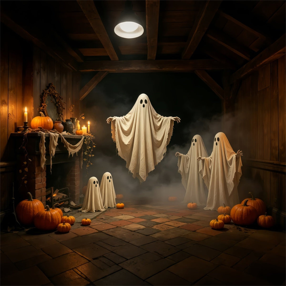 Décor De Fantôme D'Halloween Bougies Flottantes Décor Gothique D'Halloween GQ67-81