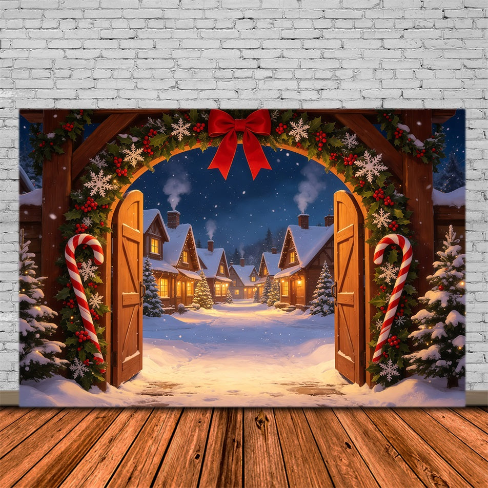 Décor De Noël Candyland Porte D'Entrée Du Village De Candy Cane Décors Photo De Noël GQ69-20