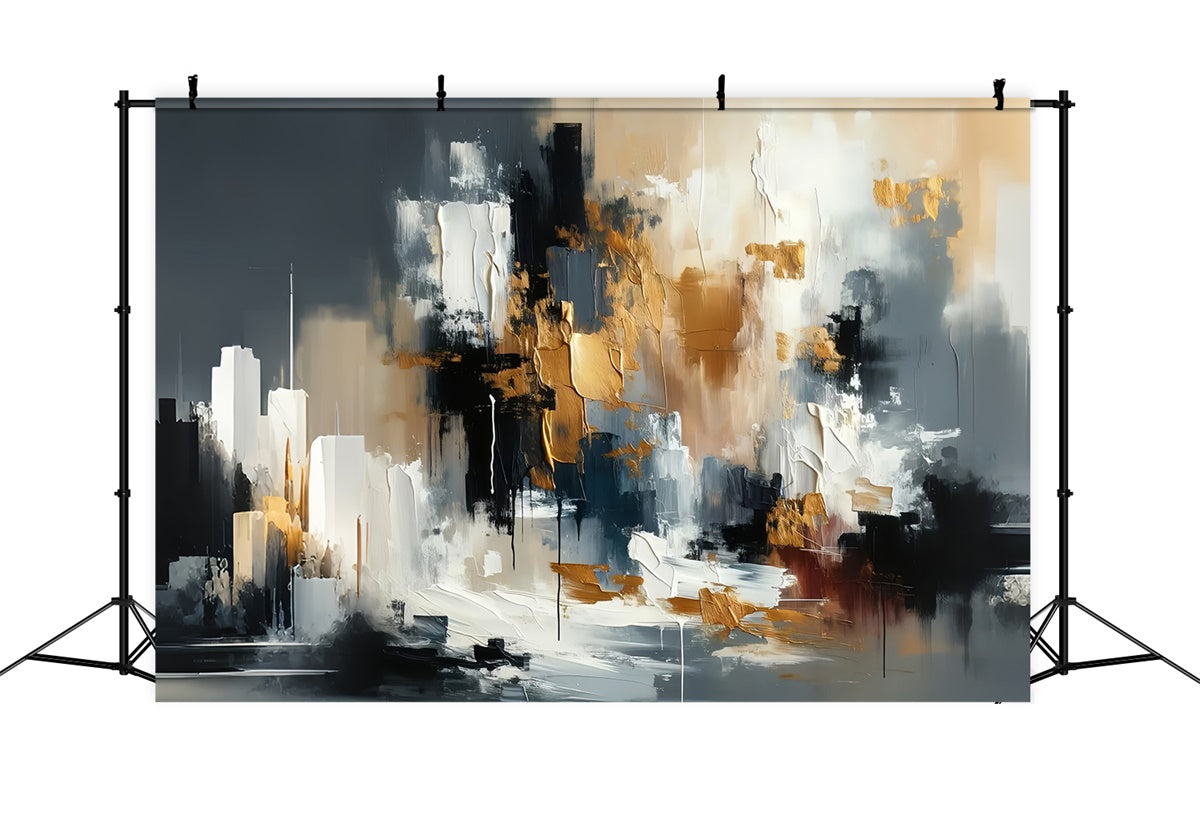 Toile de Fond Beaux-Arts Élégance Dorée Art Texturé GTY-104