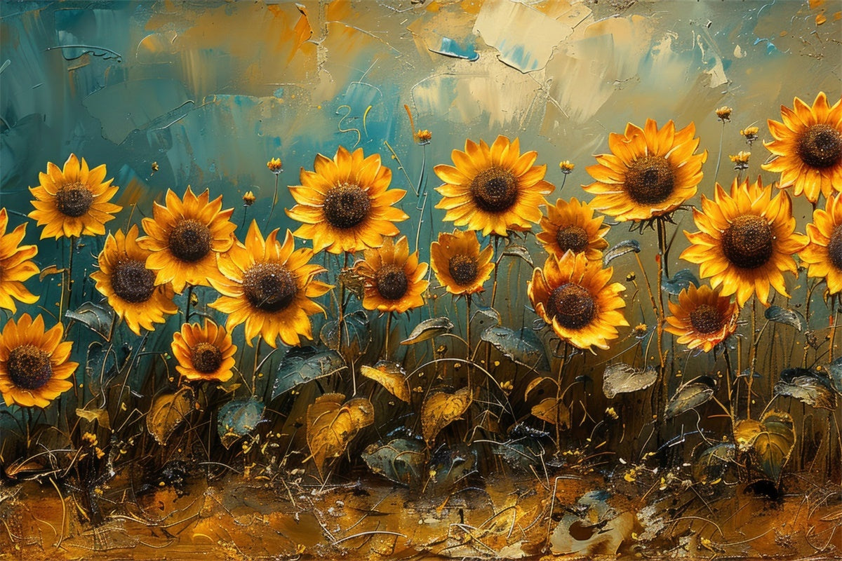 Toile de Fond Beaux-Arts Floraison Tournesol Doré GTY-116