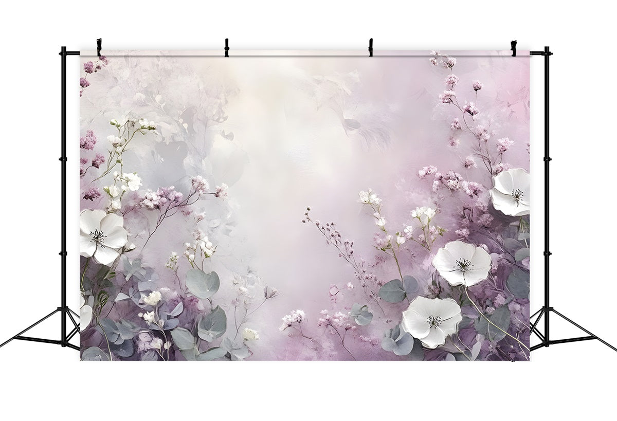 Toile de Fond Artistique Rêve Floral Lavande GTY-69