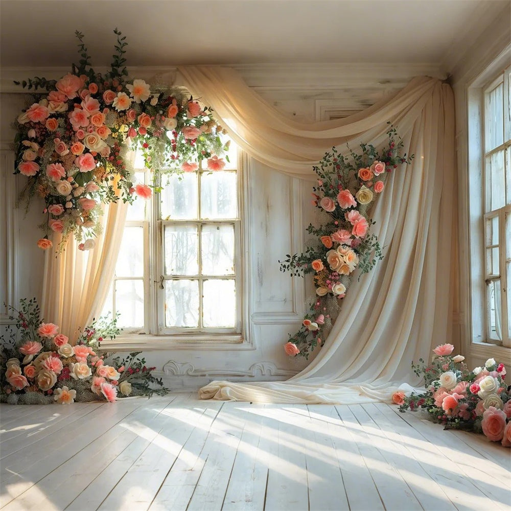 Toile de fond Maternité Voilage Rose Romantique GTY2-50