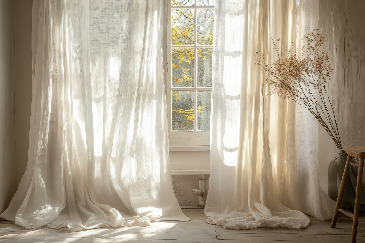 Toile de fond Maternité Voilage Transparent Ensoleillé GTY2-52