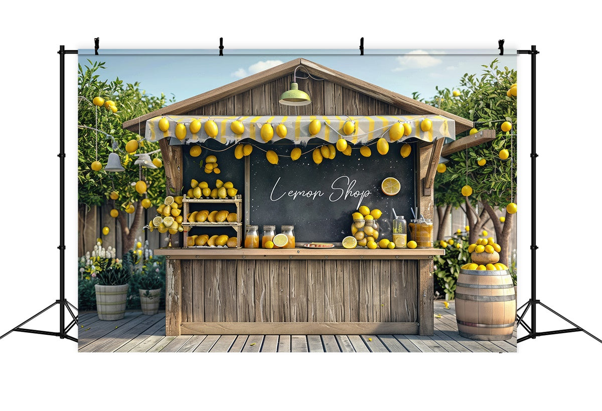 Toile de fond Été Marché Jus de Citron Rustique GTY3-408