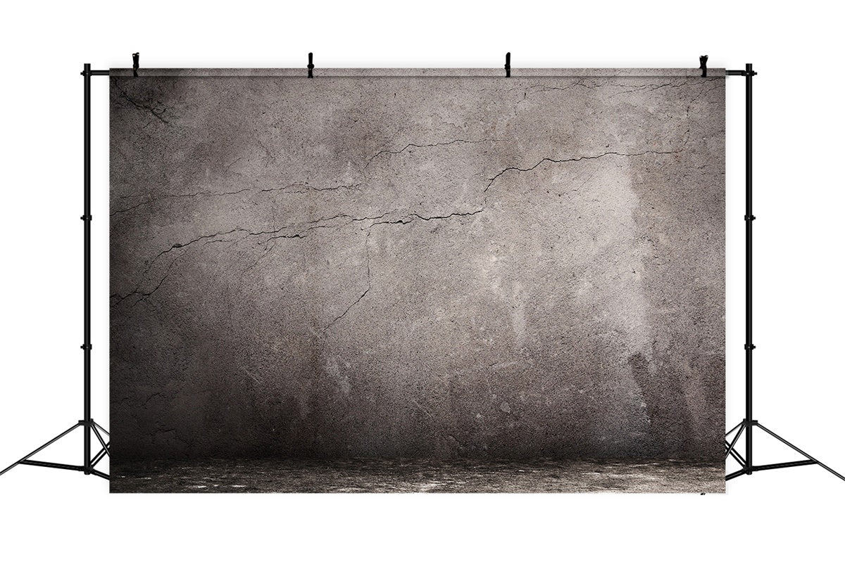 Toile de fond Grise Béton Fissuré Rustique GTY3-77