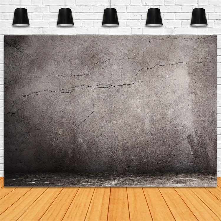 Toile de fond Grise Béton Fissuré Rustique GTY3-77