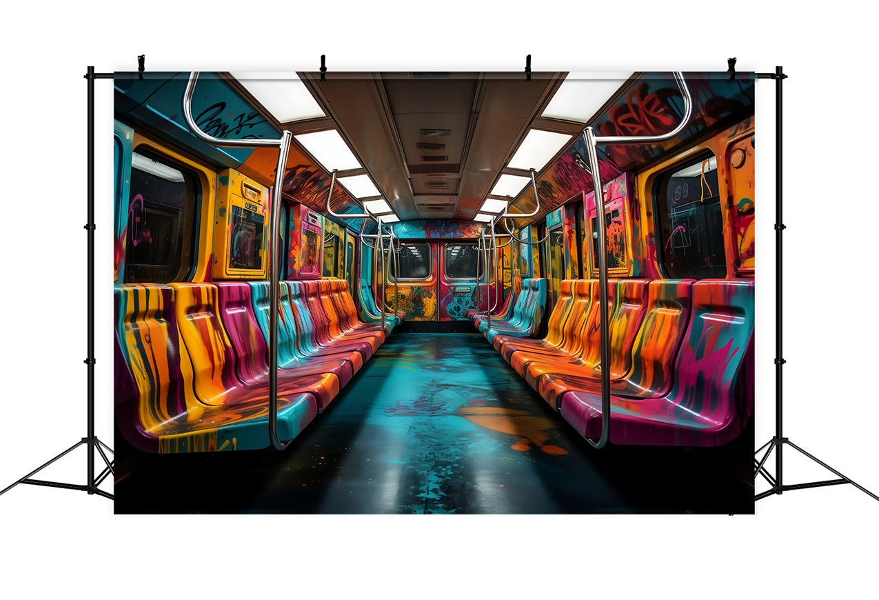 Toile de fond Animal de compagnie Art Graffiti Métro Coloré LXX1-287