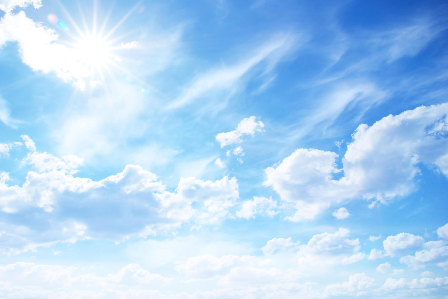 Toile de fond Ciel Nuages Radiants Soleil Tranquille LXX1-318
