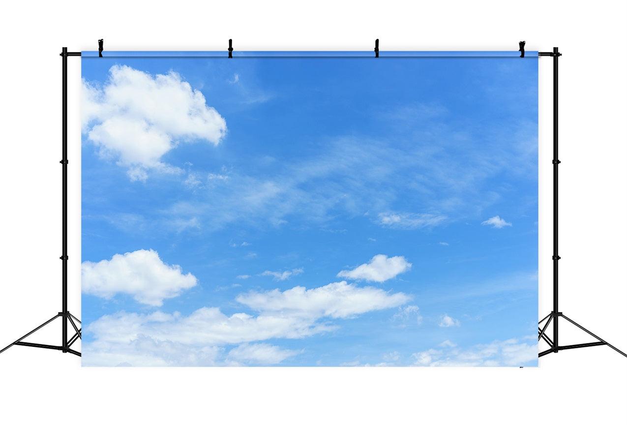 Toile de fond Ciel Bleu Nuages Flottants LXX1-319