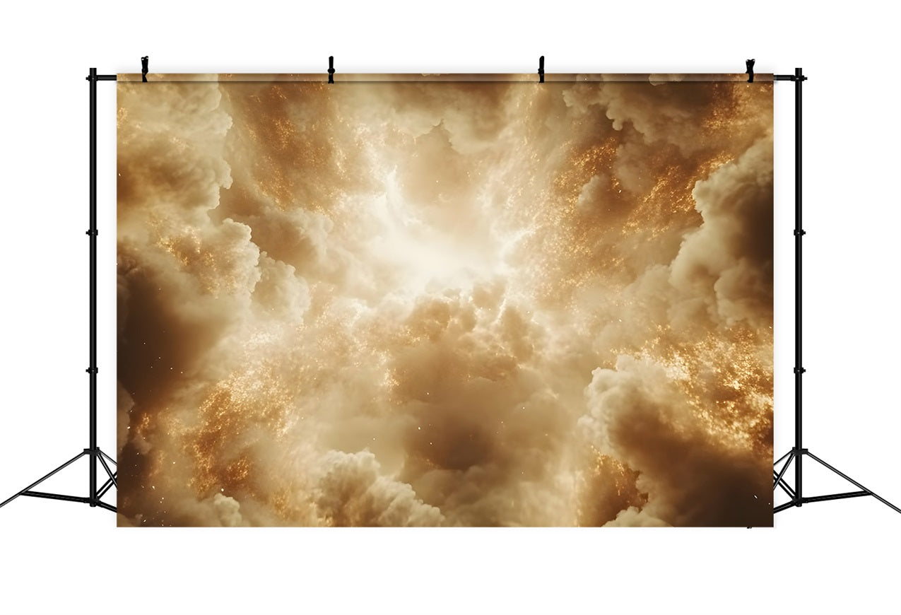 Toile de fond Nuage Magique Lumière Dorée LXX1-325
