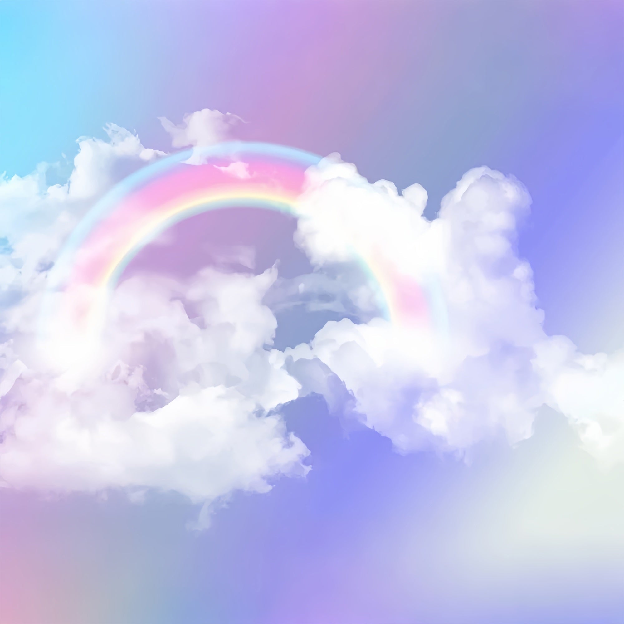 Toile de fond Arc-en-ciel Nuage Ciel Doux Nuages Cotonneux LXX1-326