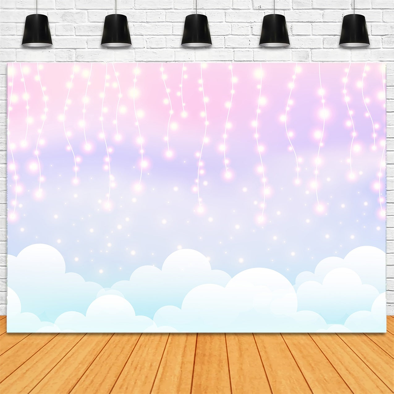 Toile de fond Ciel Nuages Magiques Câbles Lumineux LXX1-330