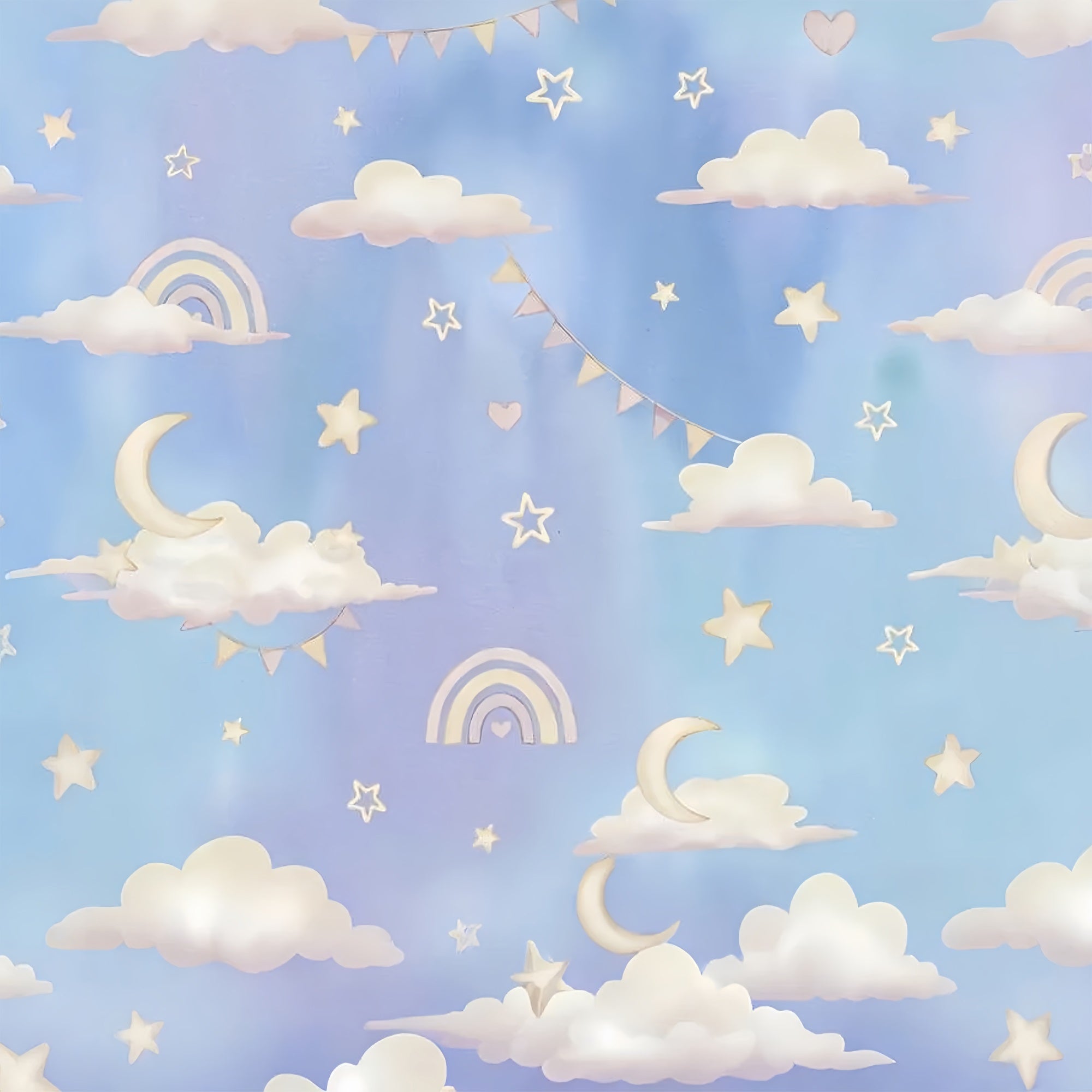 Toile de fond Nuages Pastels Nuit Étoilée LXX1-344