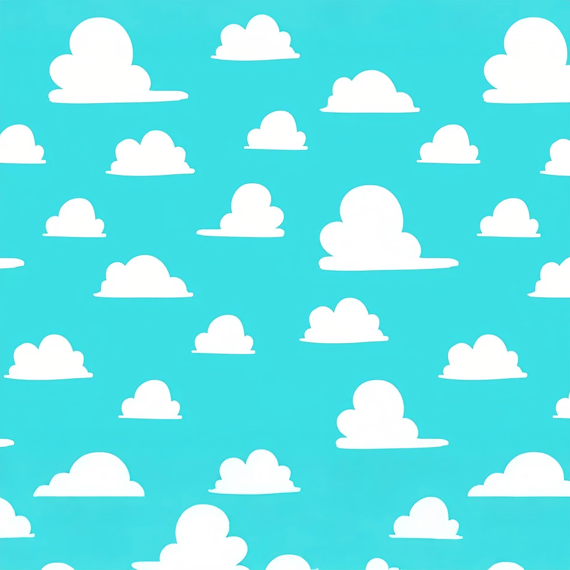 Toile de fond Ciel Bleu Cartoon Nuage Blanc LXX1-346