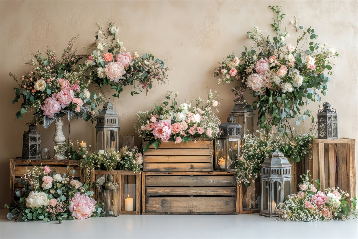 Fond Photo Printemps Charme Rustique Bois Floral LXX2-59