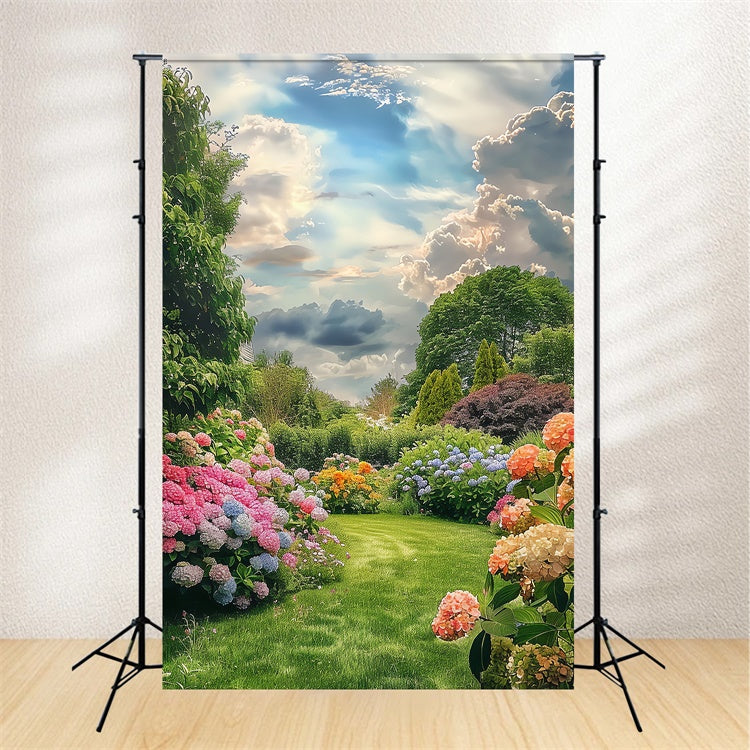 Fond Photo Printemps Paradis Floral Ciel Bleu LXX2-62