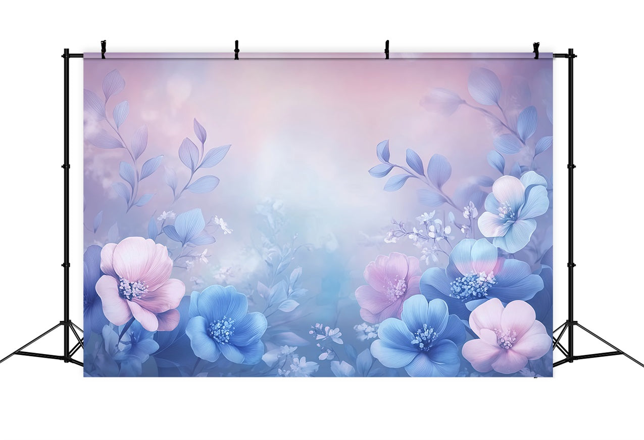 Toile de fond Fête des Mères Éclat Floral Bleu Rose LXX3-33