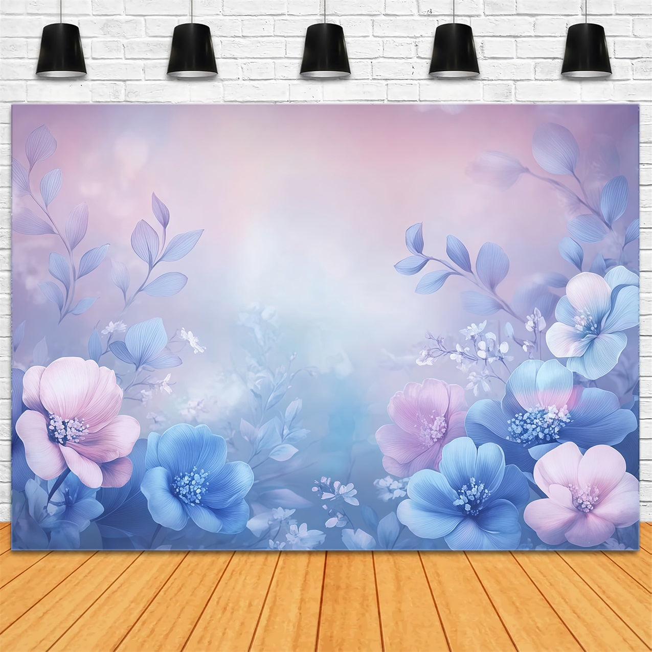 Toile de fond Fête des Mères Éclat Floral Bleu Rose LXX3-33