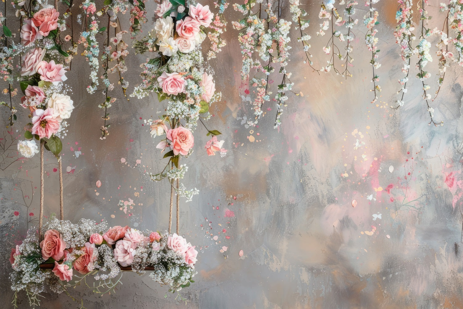Toile de fond Fête des Mères Photographie Balançoire Florale LXX3-38